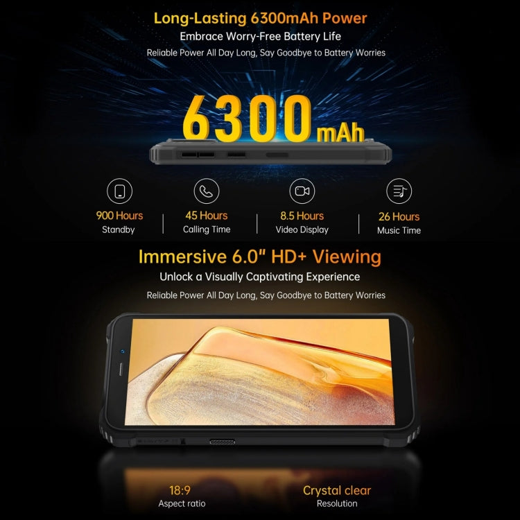 Oukitel WP32 Pro, 6GB+256GB, 6.0 inch Android 14 T606 Octa Core, OTG, Network: 4G, WP32 Pro, 6GB+256GB Oukitel WP32 Pro, 6GB+256GB, 6.0 inch Android 14 T606 Octa Core, OTG, Network: 4G, WP32 Pro, 6GB+256GB